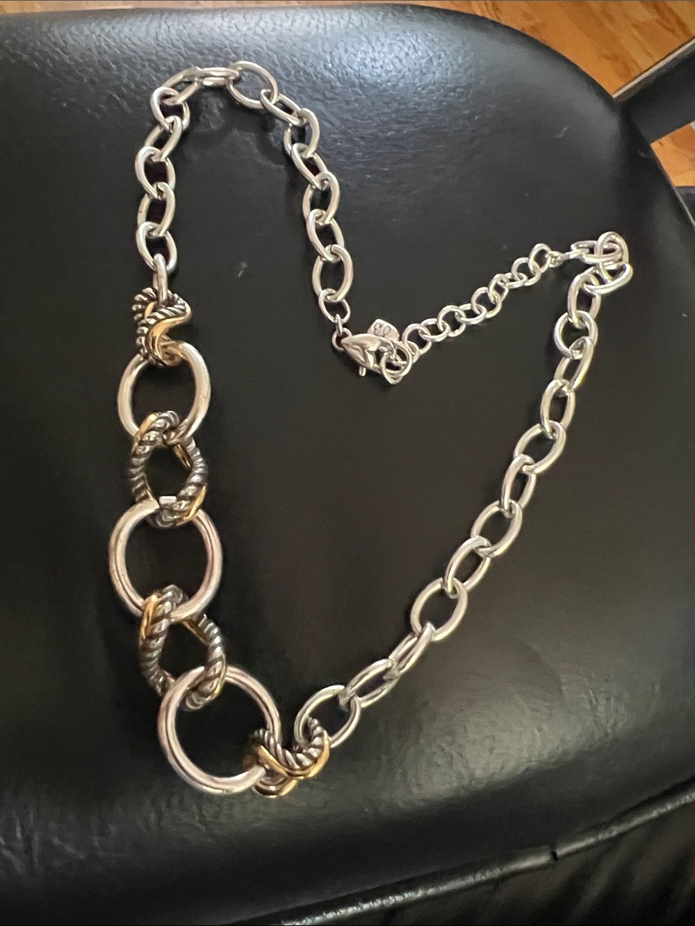 Brighton Two-Tone Silver and Gold Link Necklace